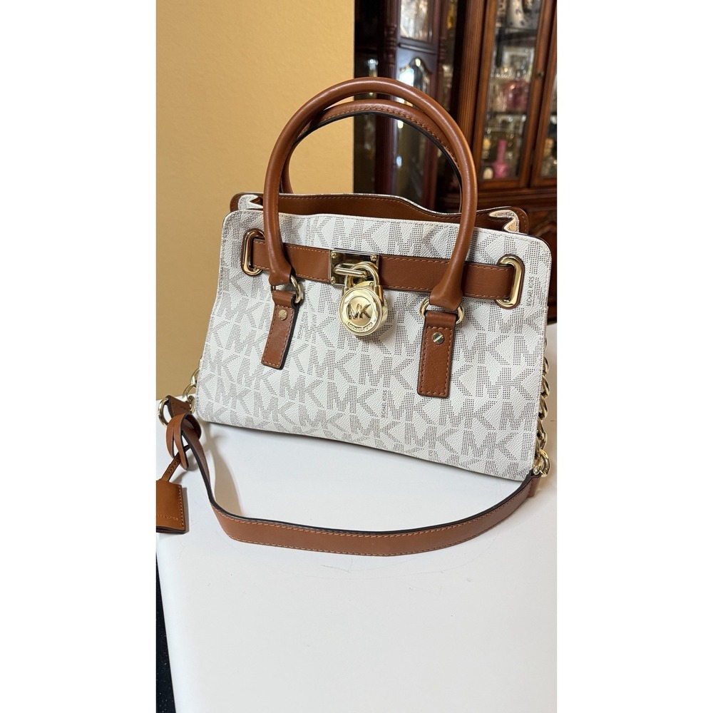 Michael Kors‎ Hamilton Satchel Bag with Golden Chain And Lock
